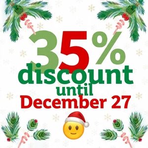 Festive Holiday Discount Sign